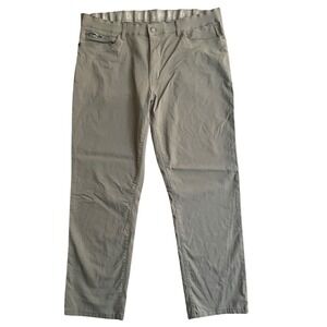 Copper & Oak Tech Pants Mens 38x30 Olive Grey Straight 5-Pocket Stretch Gorpcore